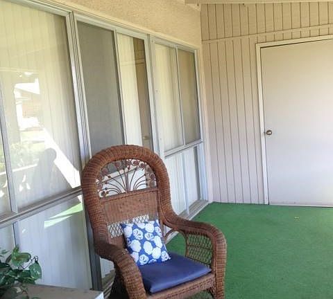Wrap around patio with large storage closet