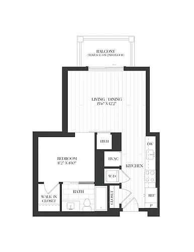 Floor plan Studio-ST-2-The Barrett