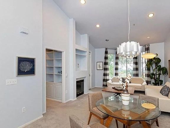 View of dining room and living from near entrance.