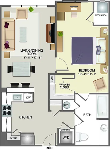 Floor plan 1B-X