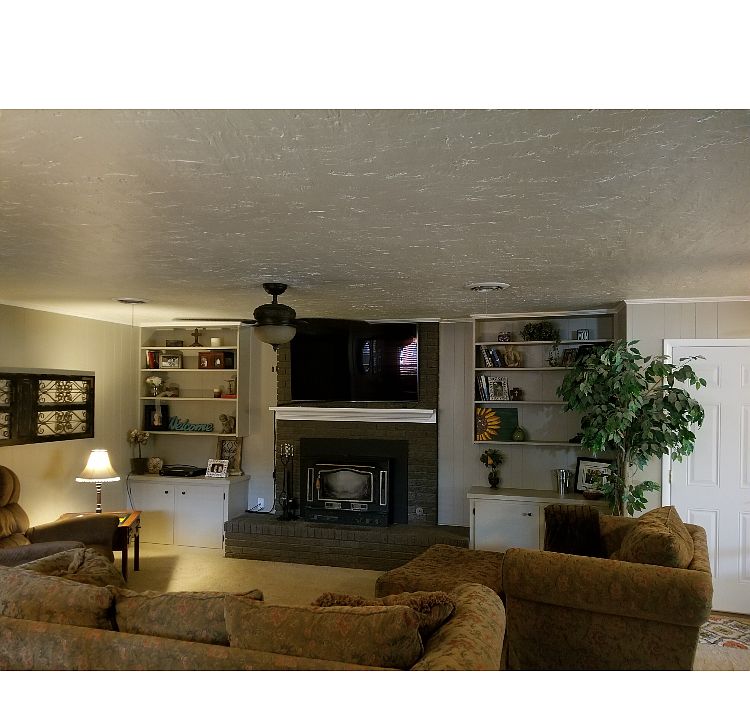 Fire place in den