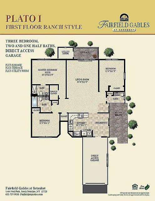 Floor plan Plato I 3BR Lower With Attached Garage