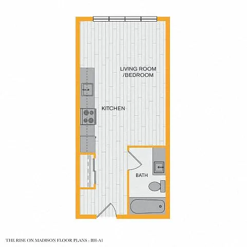 Floor plan Studio 50 Percent AMI