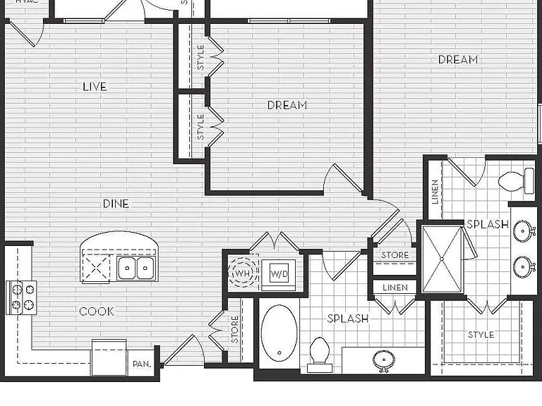 Dalian 151 - B3 - 2 Beds - 2 Baths - 1127 Sq. ft.