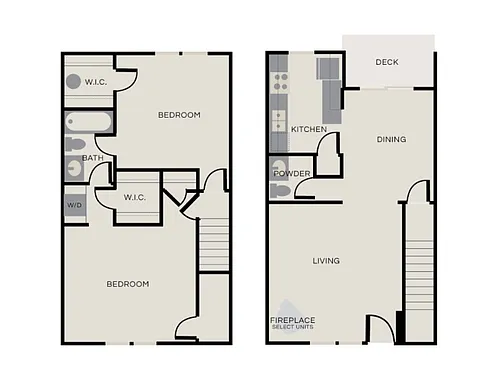 Floor plan 2x1.5 Townhome