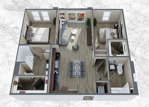 Floor plan 2X2 B5