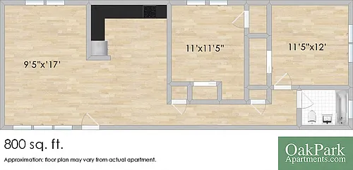 Floor plan 2 Bedrooms