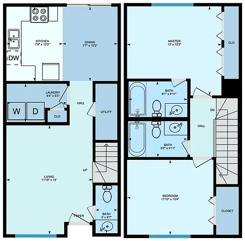 Floor plan Townhome E