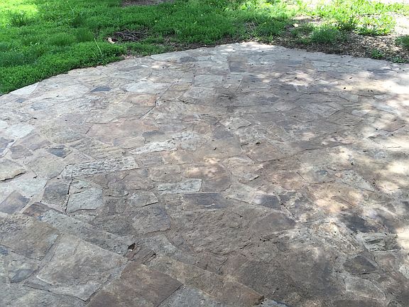 Back stone patio