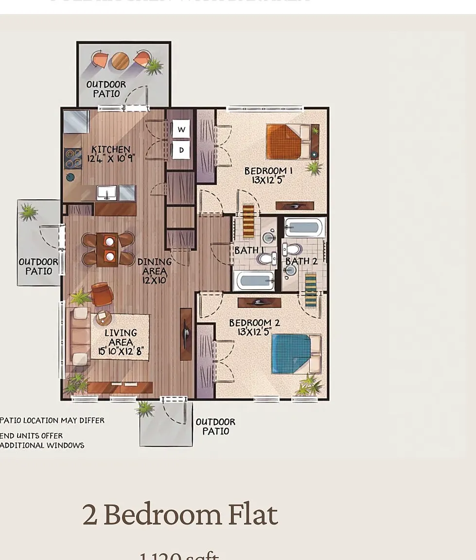 2 bed, 1120 sqft, $1,999 — Photo 1