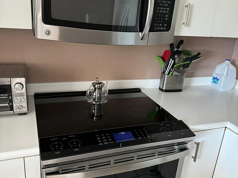 Clean, modern appliances ready for home cooking.