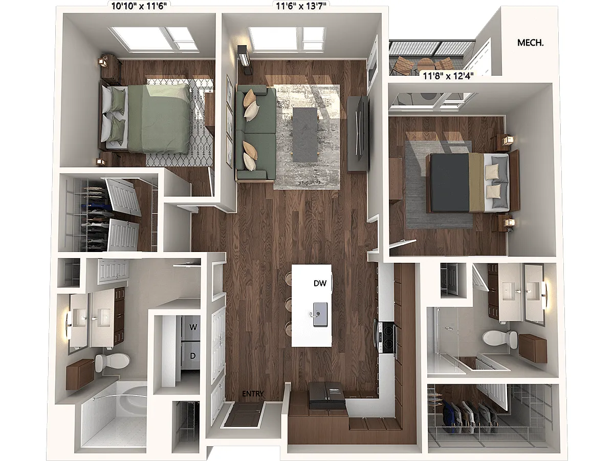 Floor plan B1 - Finish Package 1