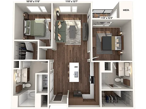 Floor plan B1 - Finish Package 1