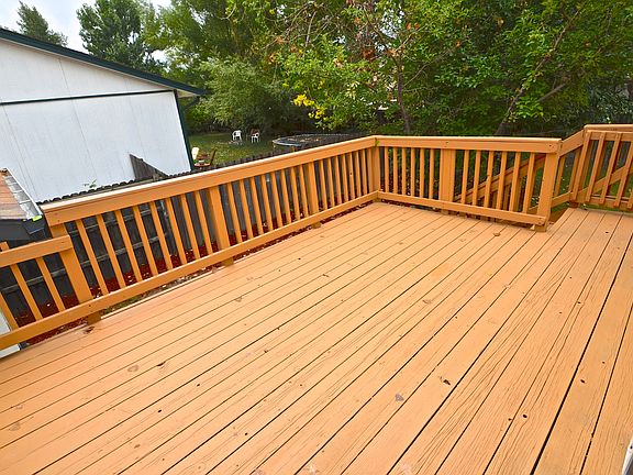Large wooden deck