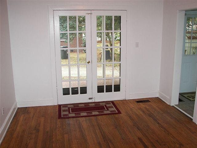 Formal Dining Room Doors out to side porch.