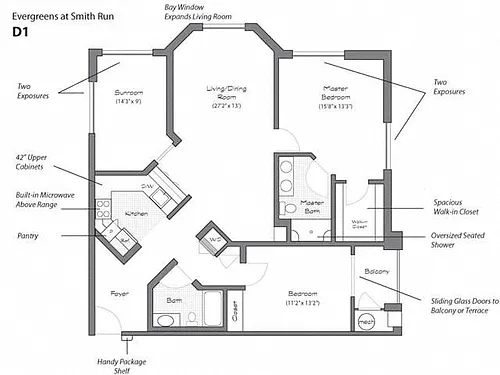 Floor plan Model D1