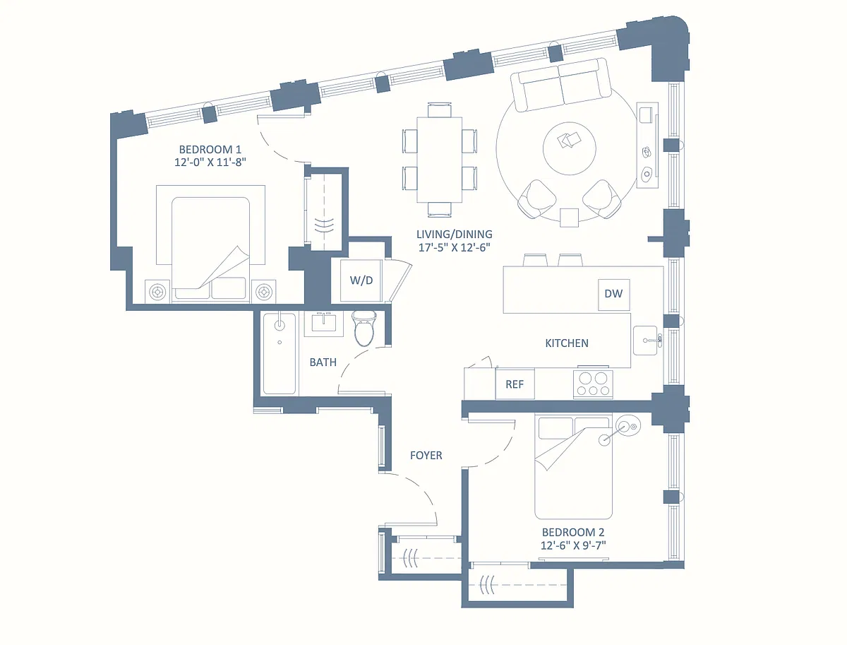 Floor plan 2-Bedroom