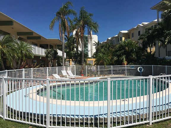 Beautiful pool area on the waterway