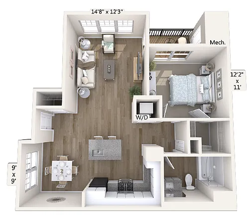 Floor plan A9-823sq-Black-4411