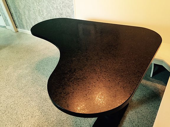 Matching honed granite table