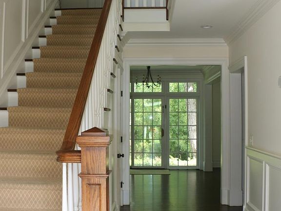 front entry view toward rear yard