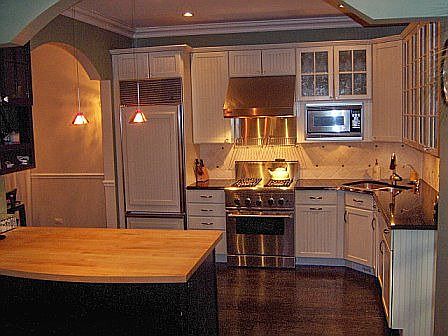 Kitchen with Butcher Block Island
