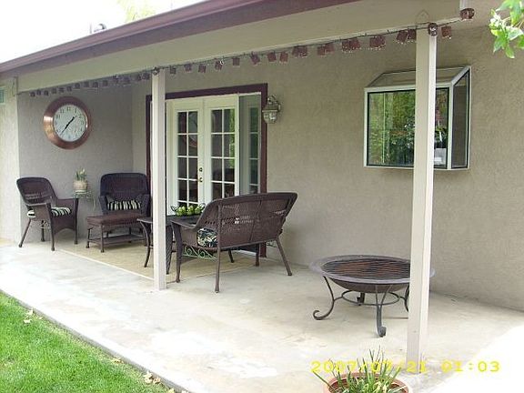 Backyard Patio - hot tub plumbed