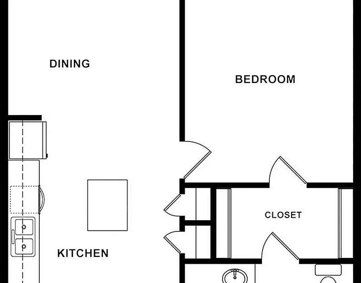 Fairmont - 1x1 Floor Plan Fairmont - 1x1 Floor Plan