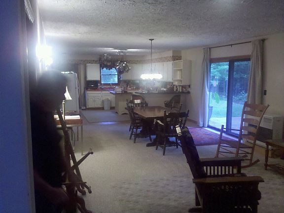 looking from back door to kitchen