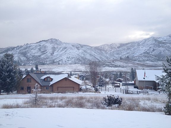 Snowy View from Front Deck of neighborhood
