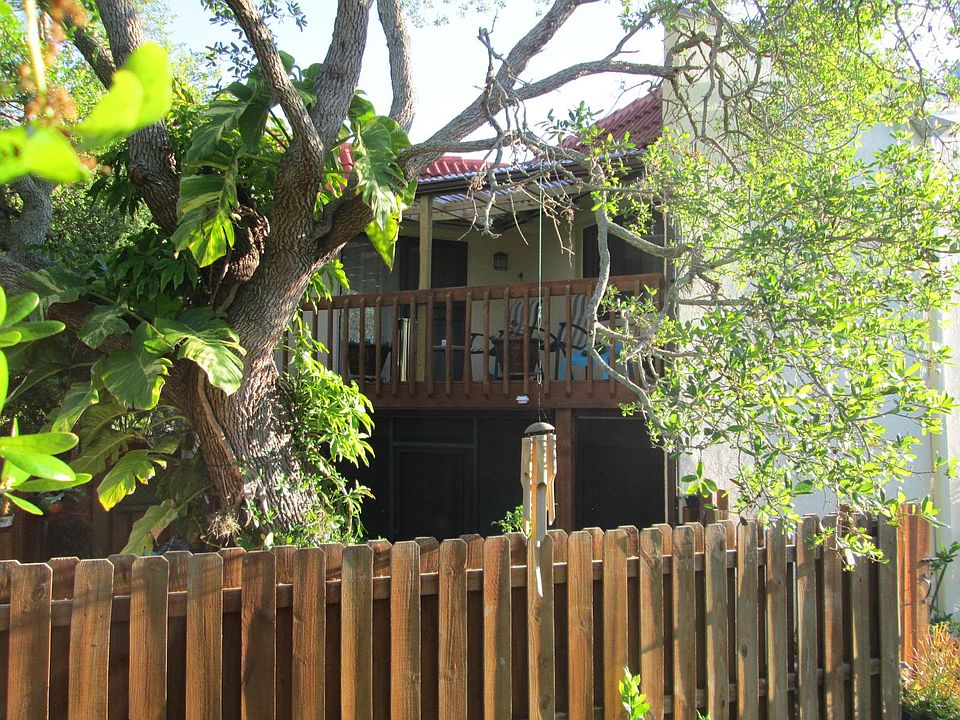 View of courtyard and upper deck