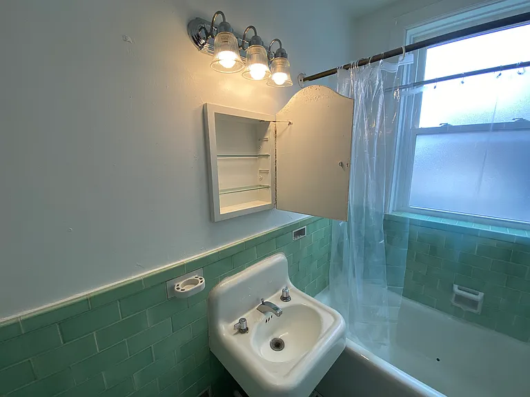 Updated lighting in bathroom.