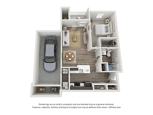 Floor plan The Hybrid w/ Garage | Renovated