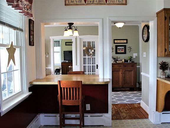 From kitchen into DR & LR