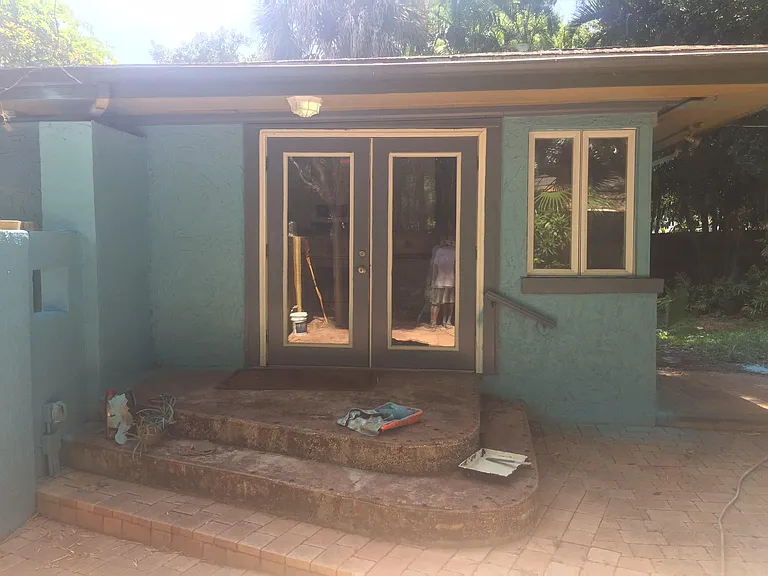 New Art Deco painted exterior.
