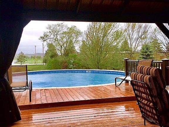 Both decks, pool, gazebo...