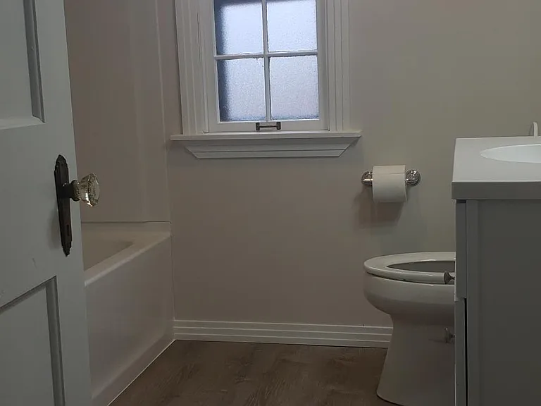 Completed renovated bathroom
