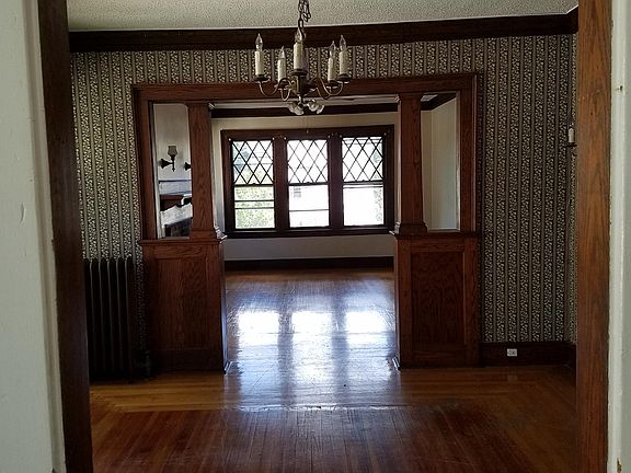 Dining room looking into living room