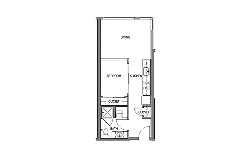 Floor plan 1 Bed/1 Bath-C1