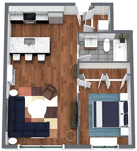 Floor plan The Novella - 1 Bedroom