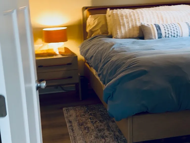 King bed in front room