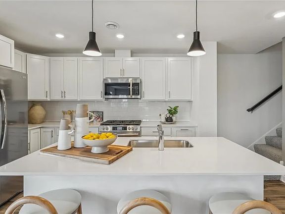 virtually staged kitchen