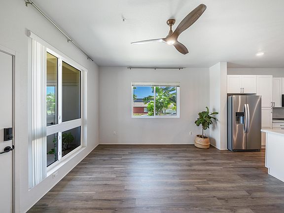 Plenty of room for a large sectional or a regular sofa and chairs. This floorplan is unique and very rare to find available in Hoopili.