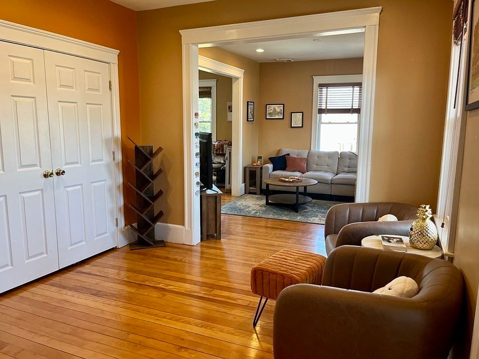Wood floors, double closet