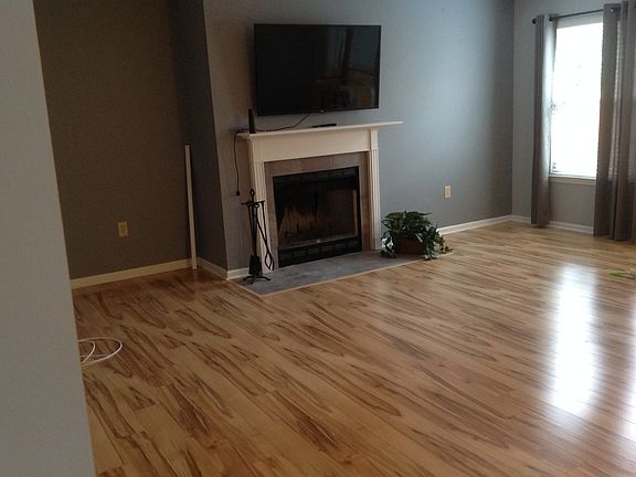 55 IN LED TV WOOD FIREPLACE