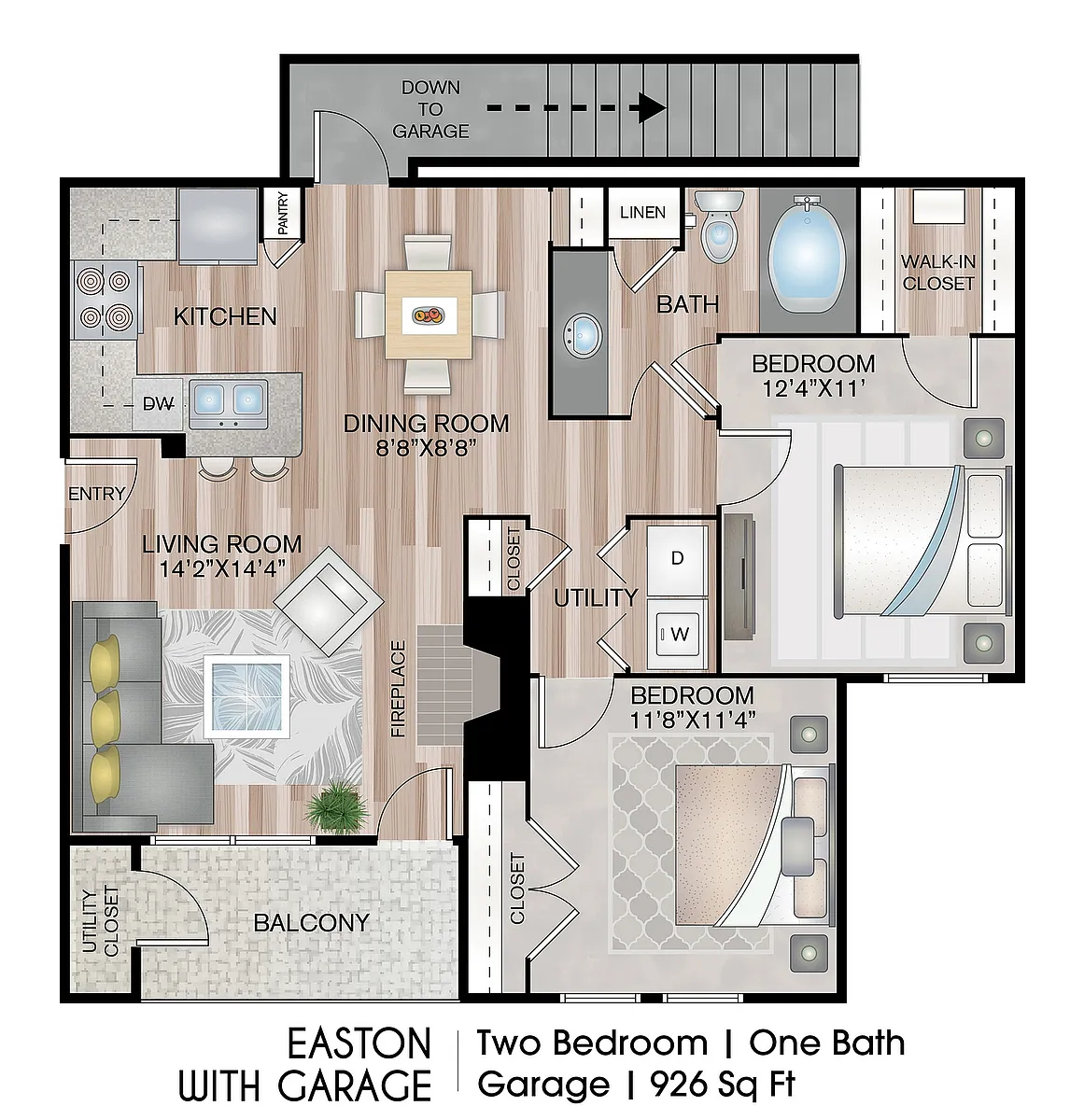 Floor plan Easton with Garage