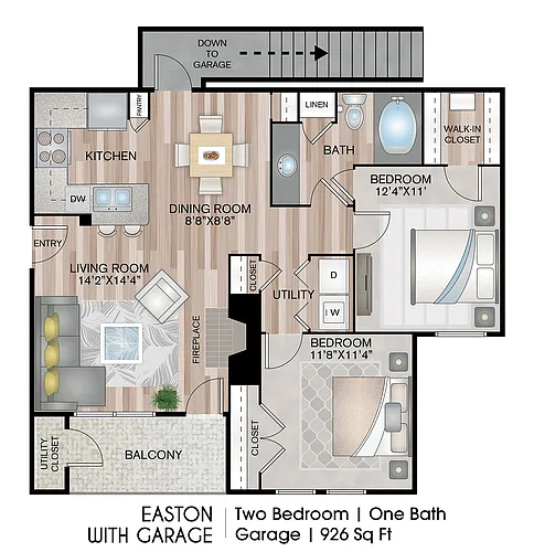 Floor plan Easton with Garage