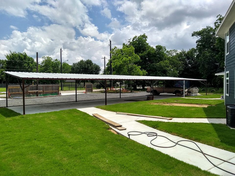 Carport viewed from townhomes.
