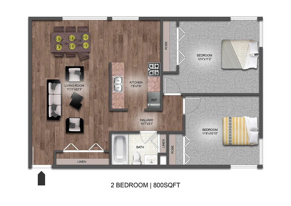 Floor plan 2 Bedroom