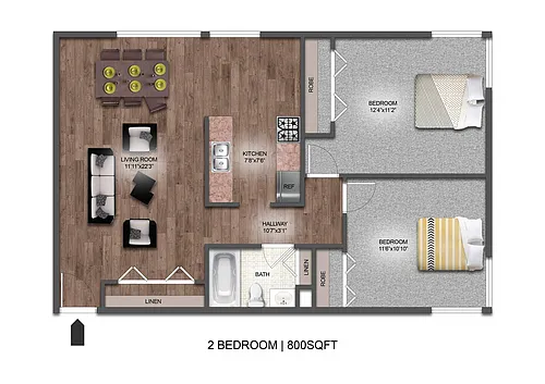Floor plan 2 Bedroom